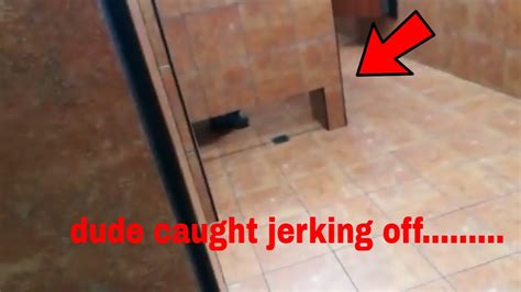 caught jerking off .